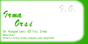 irma orsi business card